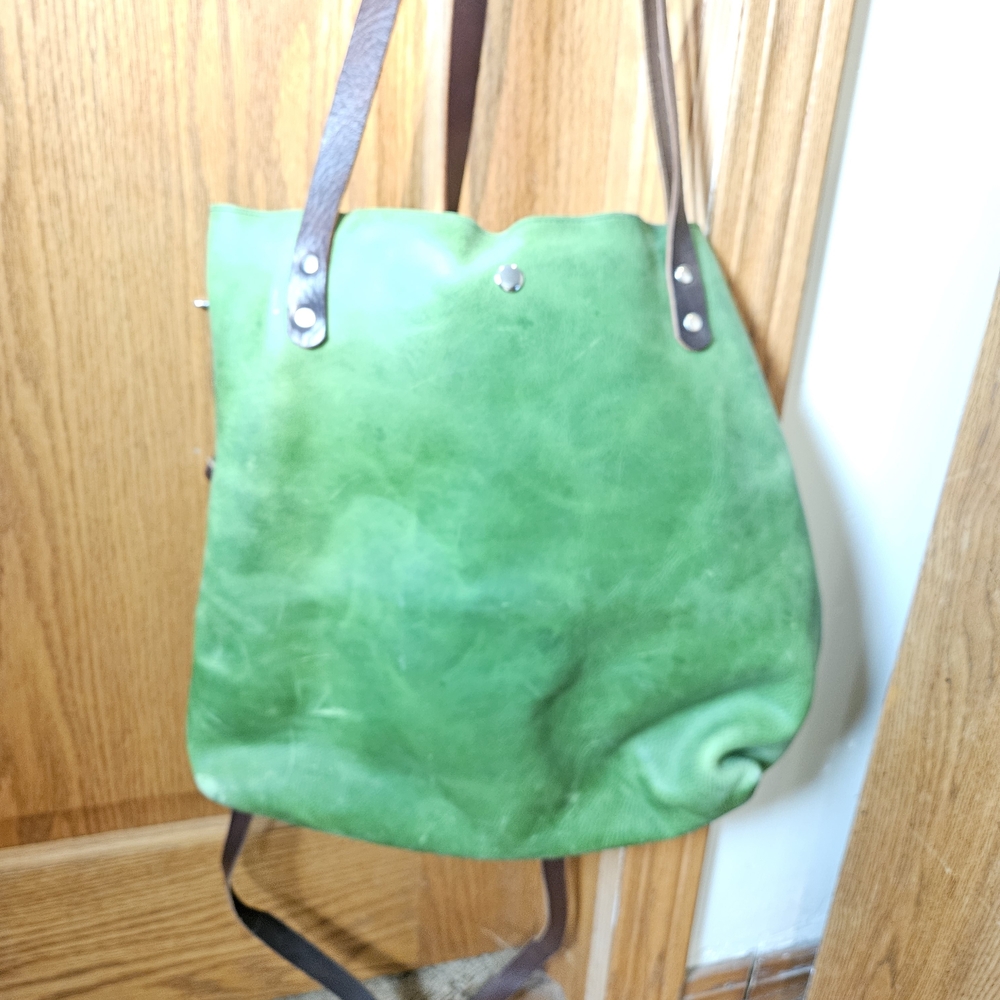 Emerald GREEN Full Size Tote From JILLS HOMESTEAD - Picture 2 of 4